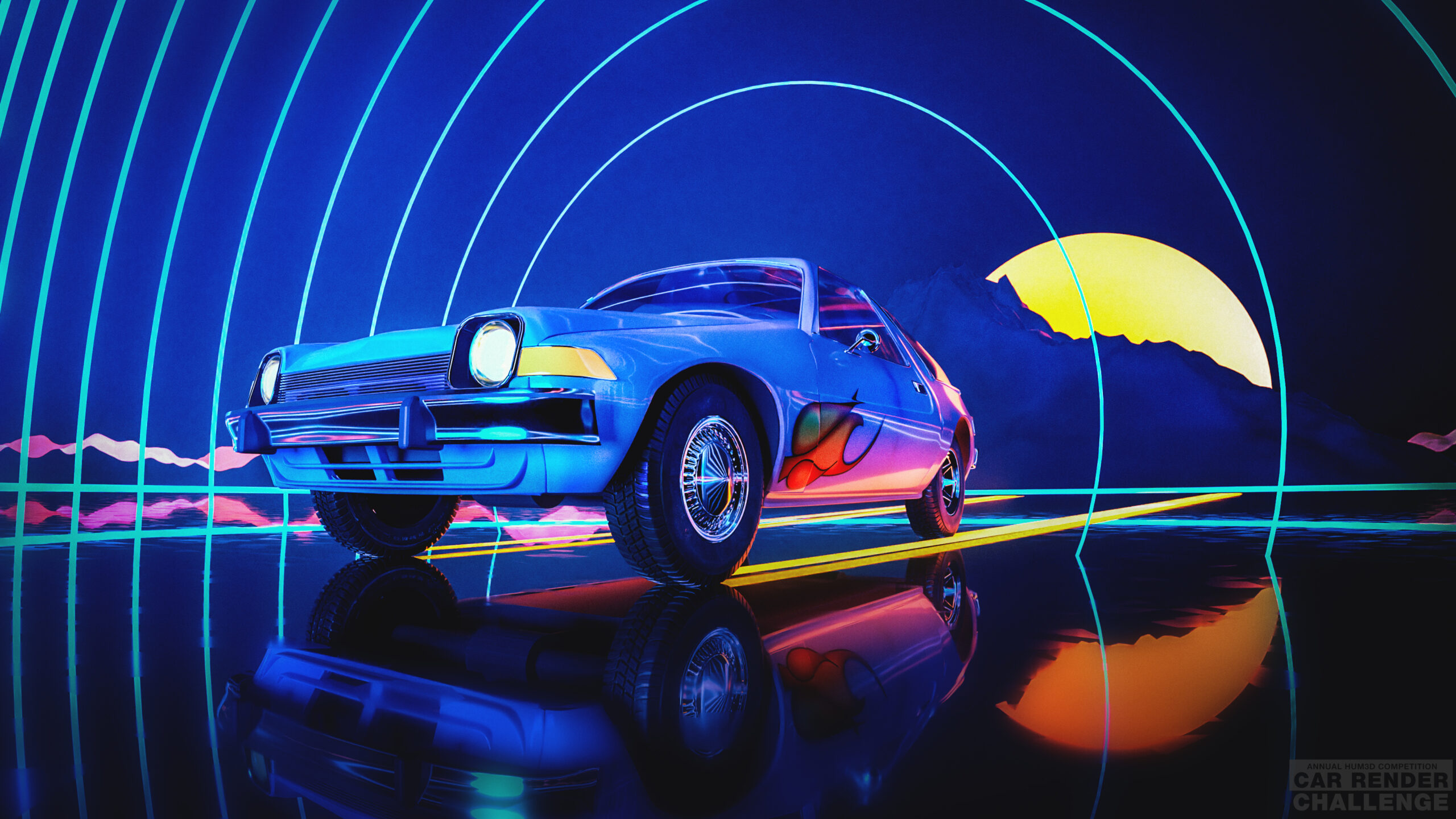 3D model Render of the Garth Mobile from Wayne's World